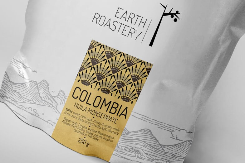 Earth Roastery - Ребрендинг упаковки кофе