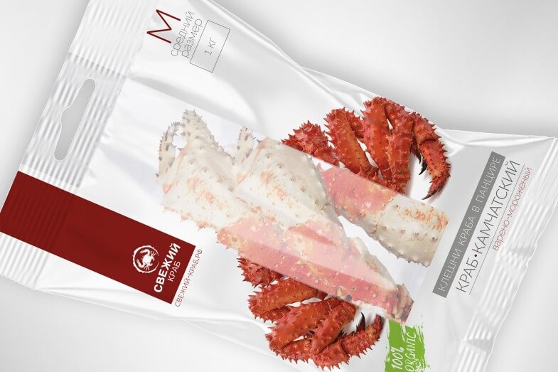 Свежий Краб - Упаковка линейки крабового мяса