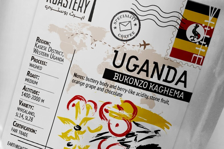 Earth Roastery - Этикетки для упаковки кофе