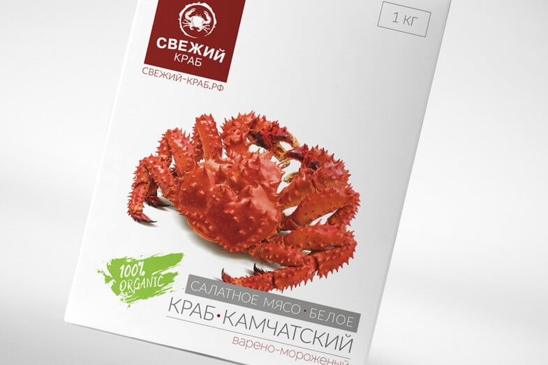 Свежий Краб - Упаковка линейки крабового мяса